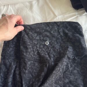 lululemon athletica Black Heathered Patterned High-Rise Leggings